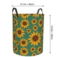 thumbnail image 2 of DouZhe Waterproof Collapsible Large Laundry Baskets, Orange Sunflower Flowers Prints Circular Hamper with Handles, 2 of 6