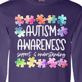 thumbnail image 4 of Inktastic Autism Awareness Support and Understanding Puzzle Pieces Long Sleeve T-Shirt, 4 of 5