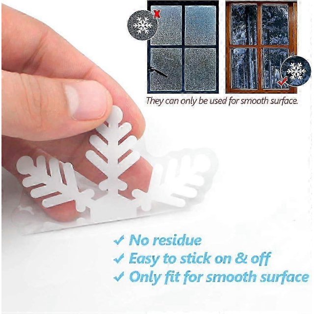 135 pegatinas navideñas para ventana con copos de nieve, pegatinas estáticas para ventana