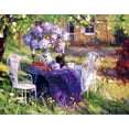 thumbnail image 2 of Benjamin 18x15 Black Ornate Wood Framed with Double Matting Museum Art Print Titled - Lilac Tea Party, 2 of 4
