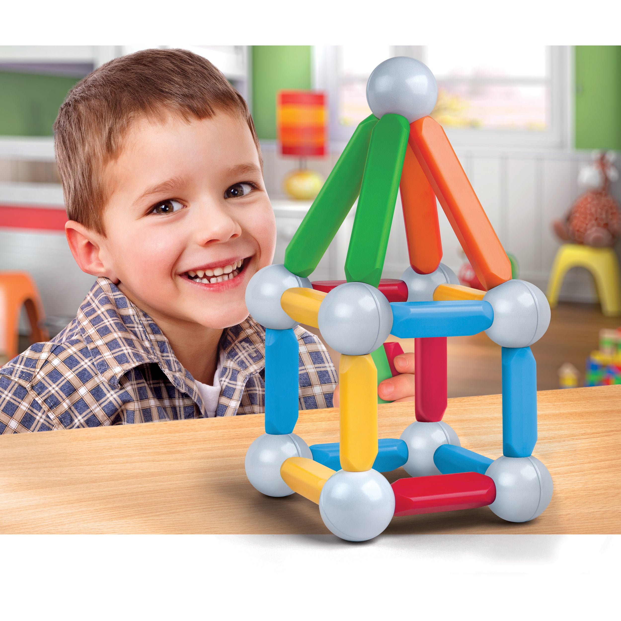 Discovery Kids 26-piece Magnetic Building Block Set - Walmart.com