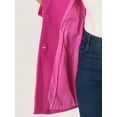 thumbnail image 5 of Unique Bargains Women's Notched Lapel Button Single Breasted Winter Coat S Hot Pink, 5 of 6