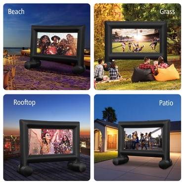 16ft Inflatable Outdoor Projector Screen - IP68 Waterproof With Built-in Blower