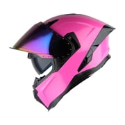 1Storm Motorcycle Full Face Helmet for Adults Men and Women Street Bike Racing Helmet DOT Approved with one Extra Clear Shield: KT828 Glossy Pink
