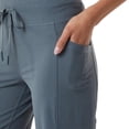thumbnail image 4 of 32 Degrees Cool Women's Stretch Straight Leg Ribbed Pant with Pockets (Blue, X-Large), 4 of 4