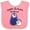 Pink and White, variant on Inktastic Happy Birthday, Mama Cute Penguins Boys or Girls Baby Bib
