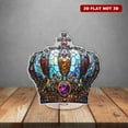 thumbnail image 5 of Rotating acrylic ornament featuring a crown in stained glass style with glass texture, rendered in high-resolution for an elegant display, 5 of 8
