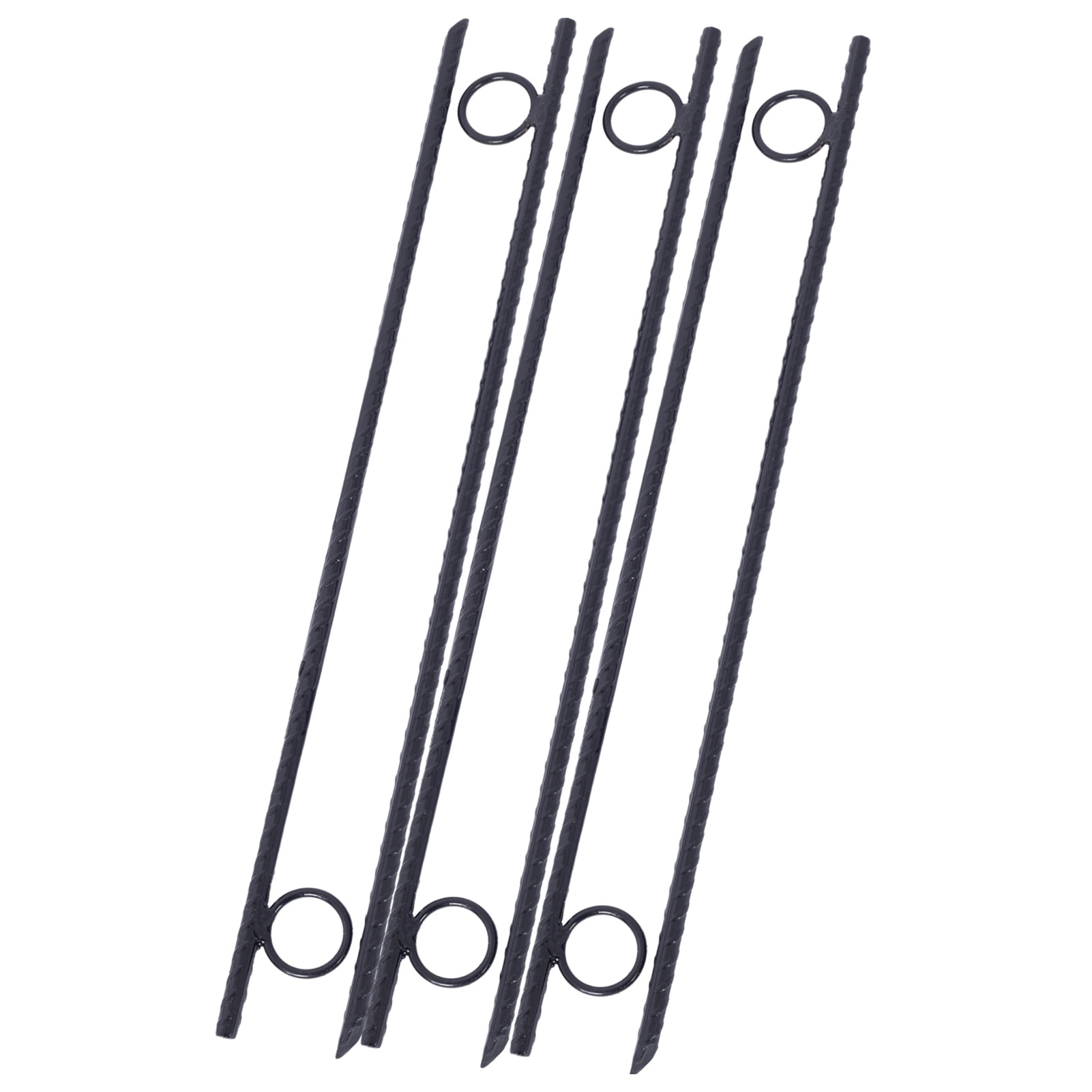 Farfi Tent Stakes, 6 Pack Steel Ground Stakes, 18 Inch Heavy Duty Rebar Stakes with Loop for Outdoor Activities, Rustproof Ground Anchors for Camping, Canopies, Gazebos, Tarps