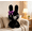 Bow Black Bunny, variant on 9.84‘ Game Animal Hospital Plush Doll, Lovely Bow Black Bunny Stuffed Animal for Movie Night, Cuddly Soft Plushies Toys Throw Pillow, Funny Gifts for Birthday Emotional Support Plush Toys