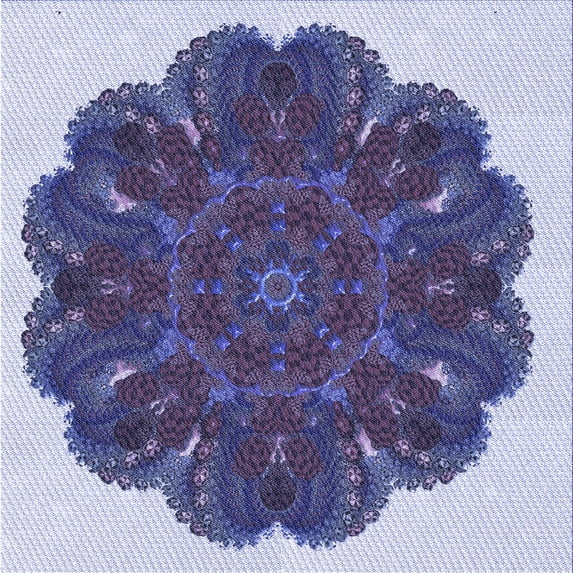 Ahgly Company Indoor Square Patterned Blue Angel Blue Area Rugs, 6' Square