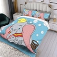 thumbnail image 3 of Dumbo Conjunto de sábanas temático, trío de piezas, cómodo y amigable con la piel, diseño único, regalo de decoración para el hogar para familiares, amigos y fans,173cm *218cm, 3 of 6