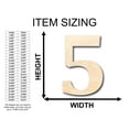 thumbnail image 2 of Unfinished Wood Cambria Number 5 Shape - Craft - up to 46" DIY 20" / 1/4", 2 of 3