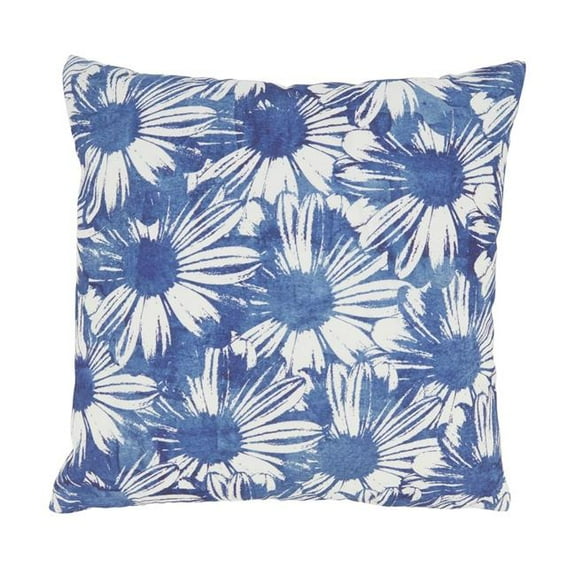 Fresh Floral Outdoor Poly Filled Throw Pillow
