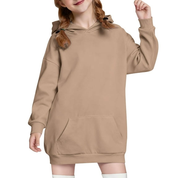 Ruyang Girls Oversized Blanket Sweatshirt Y2K Long Pullover Hoodies Pocket Plain Trendy School Hooded Sweatshirt