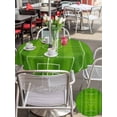 thumbnail image 5 of Outdoor Tablecloth with Umbrella Hole for Patio/Picnic/Party/Camping, Soccer Field Waterproof Table Cloth Round Cover Washable, Green Birdseye View Athletic Sporty (Dia 60"), 5 of 9