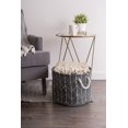 thumbnail image 5 of DII CAMZ38619S Round Polyester Bin Herringbone, Black - Medium, 5 of 5