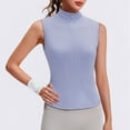 thumbnail image 5 of BUIGTTKLOP Women Sleeveless Athletic Tank Top Shirts Full Zip up Lightwieght Jackets Yoga Running Exercise Seamless Vest, 5 of 6