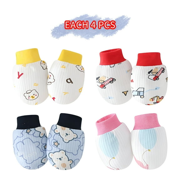 TELOLY 16Pcs Baby Mittens,Effortless On/Off Baby Mittens Newborn,Won't Constrict Newborn Mittens,Style1