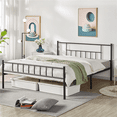 thumbnail image 1 of Yaheetech Basic Metal Platform Bed with Headboard and Footboard, Queen, Black, 1 of 9