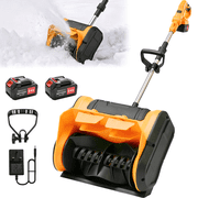 BAOKALER 24V Cordless Snow Shovel, 11inch & 6.6lb Lightweight Electric Snow Blower with 2 x 4.0Ah Battery & Fast Charger for Driveway & Sidewalks