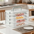 thumbnail image 1 of Tong Airtight Food Storage Container With Leakproof Lids For Fresh Cabinets And Pantries Clear Square Organizer Jar For Leftovers And Meal Prep Stackable 4 End, 1 of 5