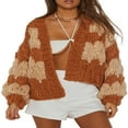 thumbnail image 1 of Femmes Oversize Manches Longues avant Cardigan Chunky Tricot Outwear, 1 of 7