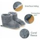 thumbnail image 5 of Calentador de zapatos eléctrico para invierno, protección contra el frío, calefacción de felpa, zapatilla de pie lavable, calcetines cómodos de lana Coral, 5 of 5