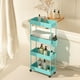 thumbnail image 2 of Carrito de almacenamiento delgado Pipishell de 4 niveles para baño, color turquesa, 2 of 9