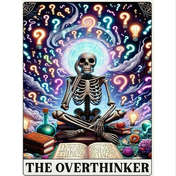 Diamond Art Painting Kits for Adults,The Overthinker 5D Diamond Painting Dots Art Kits for Adults Beginner, DIY Full Round Gem Crystal Art Paint by Diamond, Home Wall Decor 12x 16 in