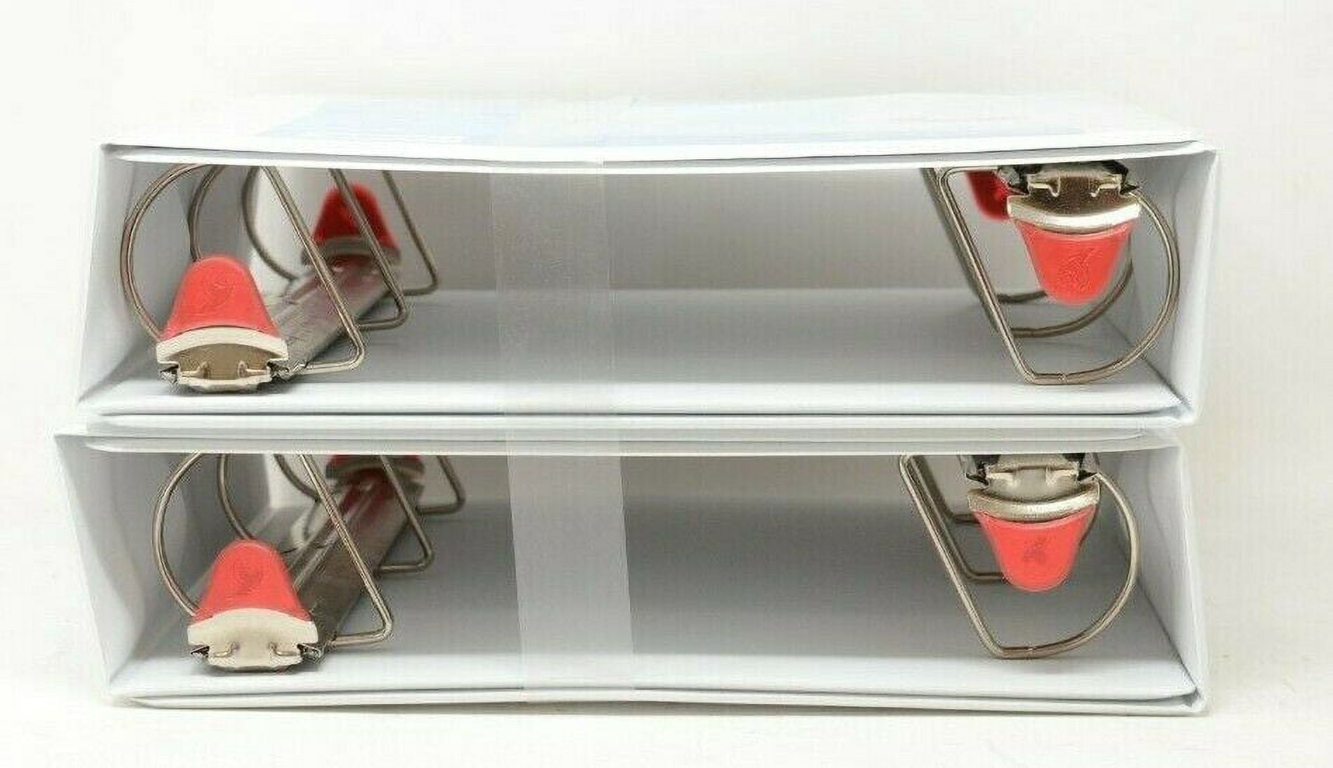 TOPS Non-Stick Locking View Binder, 2", D-Ring, White, 4 ct