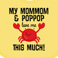 thumbnail image 4 of Inktastic Mommom and Poppop Love Me Grandson Boys or Girls Baby Bib, 4 of 4