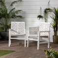 thumbnail image 1 of Modern Chevron Terrace Chair, 2-piece set - white washed, suitable for outdoor use, 1 of 5