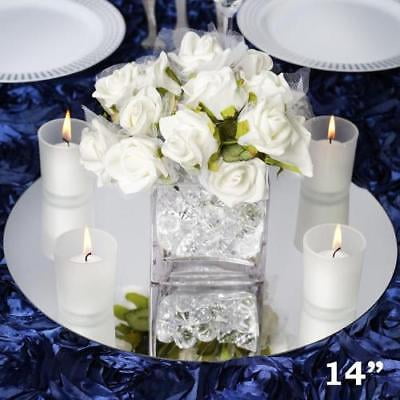 4 Pack 14 Round Glass Mirror Wedding Table Centerpiece Decoration 4 Pack 14 Round Glass Mirror Wedding Table Centerpiece Decoration