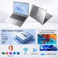 thumbnail image 6 of Restored Akocrsiy 17.3" Windows 11 Laptop, DDR4 8GB RAM 256GB SSD, AMD 3020e (up to 2.6GHz) with Office 2024, 1600*900 Screen Display WiFi5 BT5.0 for Business and Student (Refurbished), 6 of 12