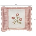 thumbnail image 2 of Blush Rose Embroidered Sham Standard Queen Sham 20 x 26 Inches, 2 of 4