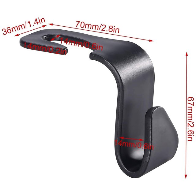 Colgador para reposacabezas de asiento con gancho para asiento de coche, 6 uds., para asiento trasero automático multifuncional