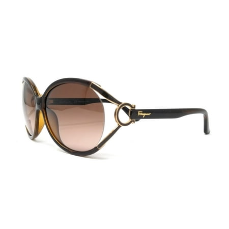 Salvatore Ferragamo Sunglasses SF600S 220 Pearl Dark Brown Oval