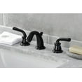 thumbnail image 2 of Kingston Brass KB910RXL Restoration Widespread Bathroom Faucet with Pop-Up Drain, Matte Black, 2 of 5