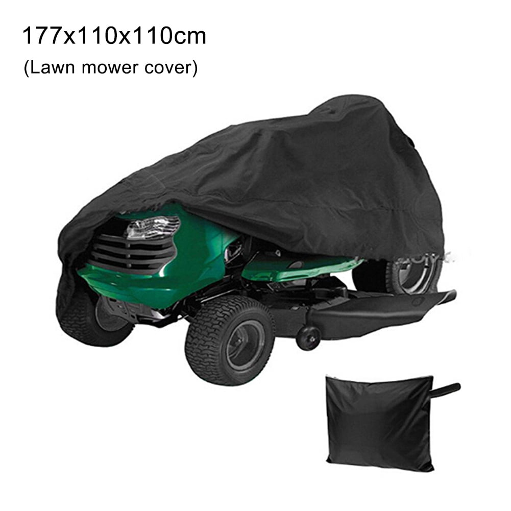 Waterproof Riding Lawnmower Tractor Cover Heavy Duty 210D Polyester Oxford Mower Dust Cover to fit Decks up to 54in for Indoor Outdoor Garden Protective Storage Lawn Mower Cover 