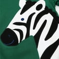 thumbnail image 3 of HILEELANG Toddler Boy Sweatshirts Green Zebra Applique Crewneck Pullover Cotton Warm Winter Top Clothes Shirts 2T, 3 of 5