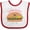White and Red, variant on Inktastic Cute Kawaii Hamburger Boys or Girls Baby Bib