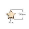 thumbnail image 2 of 400 Plastic Gold Star Beads 10mm x 9mm with 1.3mm Hole, 2 of 3