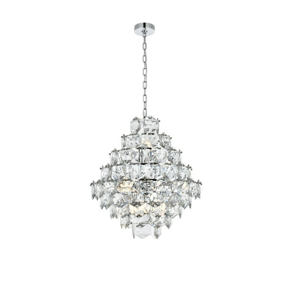 Elegant Lighting Adaline 24 Inch Chandelier In Chrome