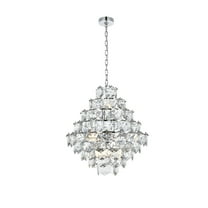 Elegant Lighting Adaline 24 Inch Chandelier In Chrome