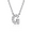 White, variant on "N" CZ Necklace in Gold over Sterling Silver, Adult Female