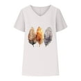 thumbnail image 4 of ChaoHeng Womens Tops Trendy Short Sleeve Tops for Women 2025 Women V-Neck Print T- Fashion Comfortable Female Blouses Tops, 4 of 4
