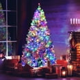 thumbnail image 3 of GOTGELIF® 9ft Pre-Lit Snow Flocked Christmas Tree,Hinged Christmas Pine Tree,Christmas Tree with 2300 Flocked Tips,700 Bulbs, Two Lighting Modes:Warm and Colorful Lights,Foldable Metal Base, 3 of 6