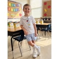 thumbnail image 5 of BemeyourBBs Toddler Baby Girl Boy Back to School Outfit Baby First Day of School Kindergarten Outfit Baby Summer Clothes Short Sleeve Apple Letters Embroidery Doll Collar Shirt Tops Plaid Shorts Set, 5 of 9