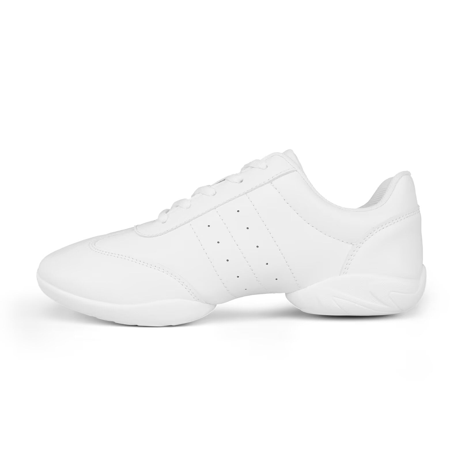 ARCLIBER White Cheer Shoes PU Leather Cheerleading Shoes Lightweight Womens Cheer Shoes Size 6
