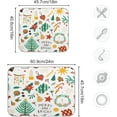 thumbnail image 3 of SKYSONIC Christmas Dish Drying Mat for Kitchen Counter,Snowflake Santa Xmas Tree Ultra Absorbent Reversible Microfiber Dishes Drying Rack Pad Heat-resistant Mats 16x18in, 3 of 7